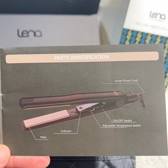 Lena Salon Designer Pro Flat Iron LN-66B New Gift Box Travel Bag Glittery Black - Picture 8 of 16